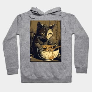 Vintage ramen cat, foodie gift, ramen lover, cat lover Hoodie